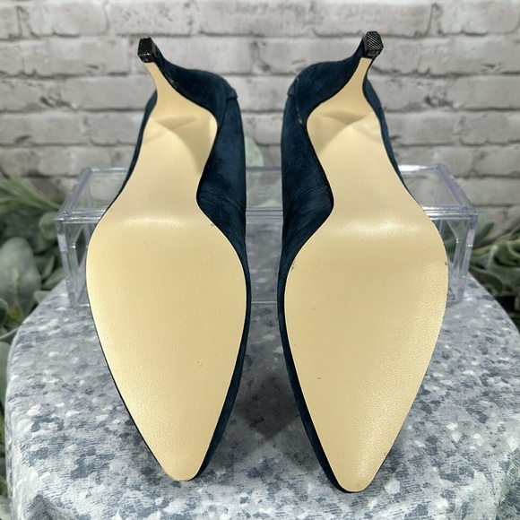 Carriage Court Navy Blue Suede Pointed Toe 3” Dress Heels Women’s 7.5B💙NWOT💙 - Picture 8 of 11